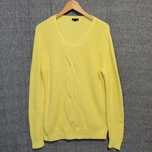 SALE !! Talbots Twist Cable Knit Cotton Sweater Large